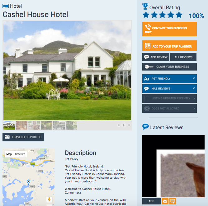 Cashel House Hotel on WoofAdvisor