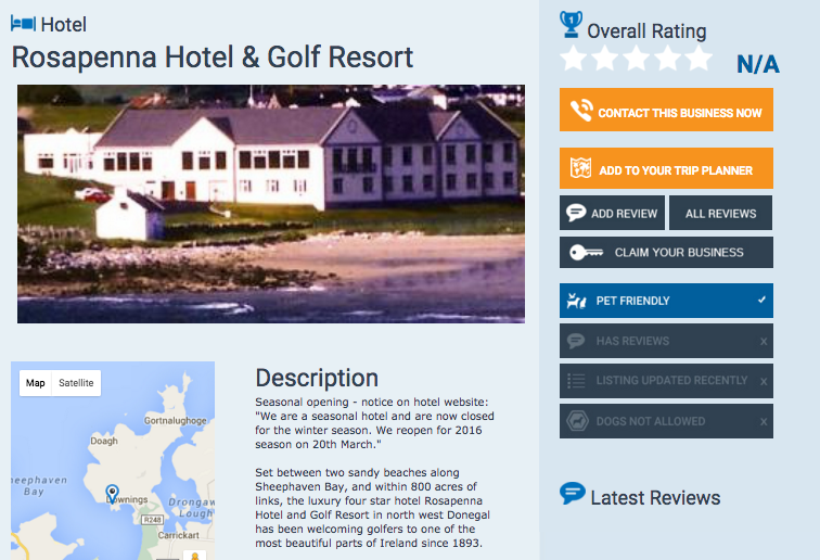 Rosapenna Hotel & Golf Resort on WoofAdvisor