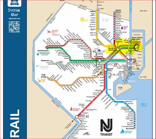 NJ Transit Trains Map
